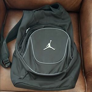 Used Jordan Jet Black Backpack with Iconic Logo